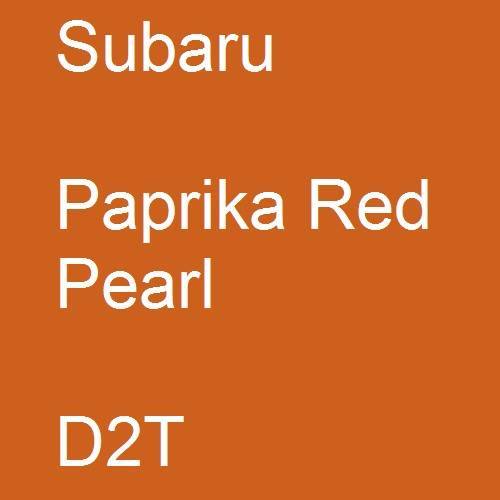 Subaru, Paprika Red Pearl, D2T.